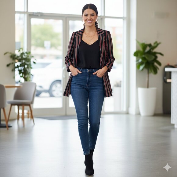 Must Have Blazer Black Red White S - Picture 1 of 8